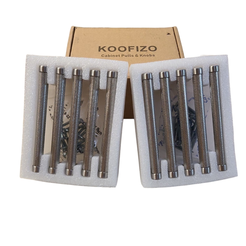 10 KOOFIZO Silvee Knurled Cabinet Handle Drawer Pulls